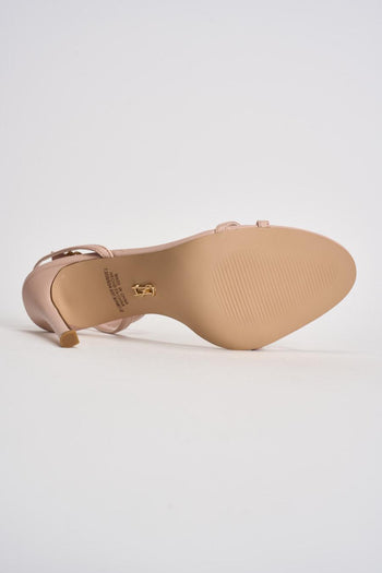 Sandalo donna con tacco rosa e strass - 7