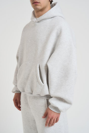 Felpa uomo con cappuccio grigio chiaro - 3