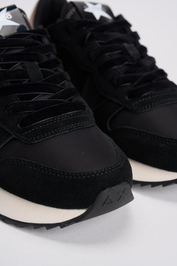 Sneakers donna nera con glitter neri - 4