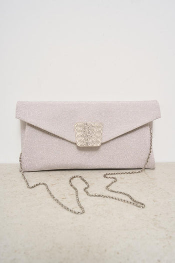 Pochette donna argento con tracolla - 6