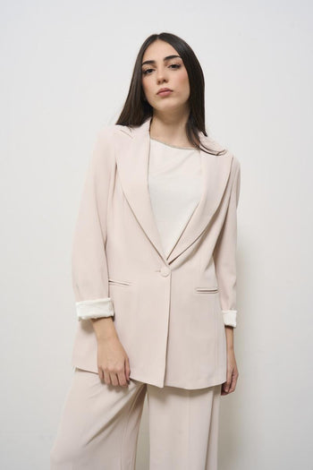 Giacca donna monopetto rosa - 4