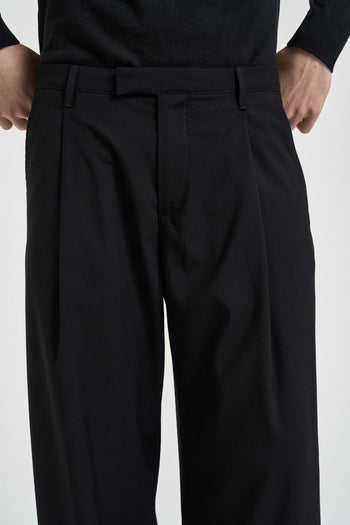 Pantalone uomo gamba ampia nero - 4
