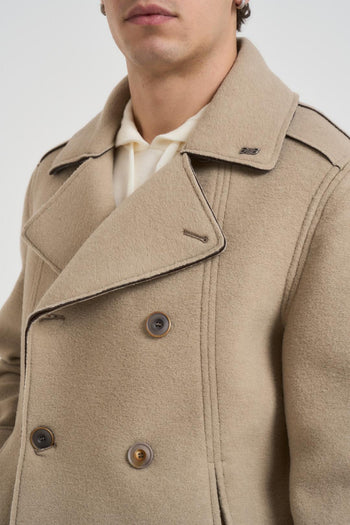 Cappotto uomo corto beige - 3