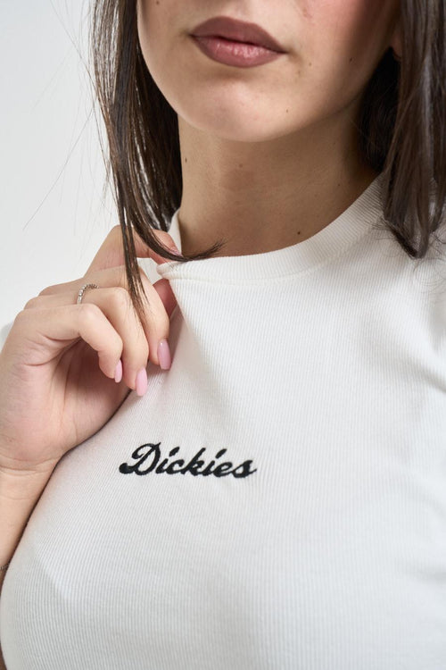 T-shirt donna girocollo bianca - 2