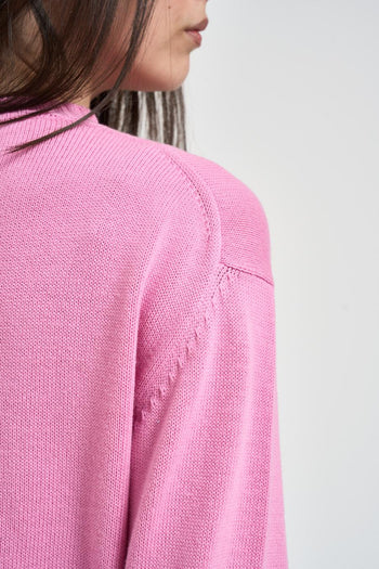 Maglia donna girocollo rosa - 4