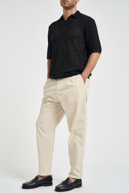 Polo uomo traforata nera