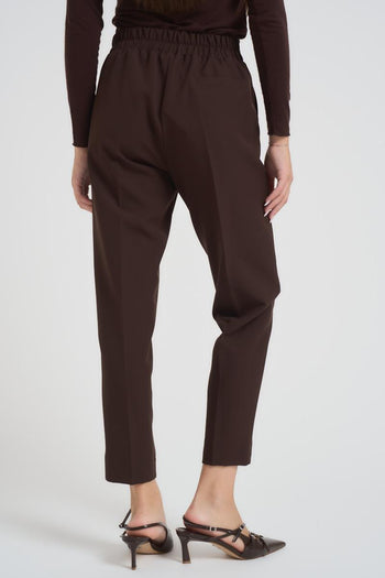 Pantalone donna regular marrone - 4
