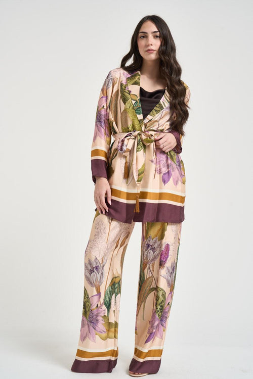 Blazer donna fluido stampa floreale