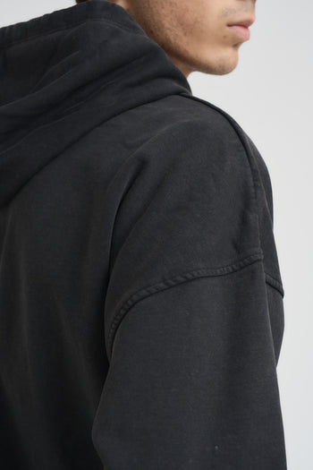Felpa uomo con cappuccio nera - 4