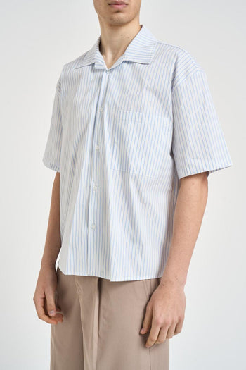 Camicia uomo a righe bianco e celeste - 3