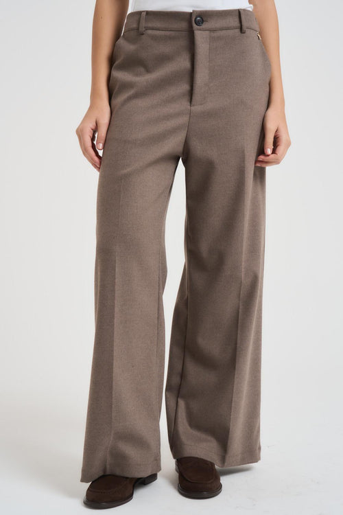 Pantalone donna a palazzo tortora.