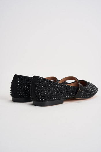Ballerina donna con strass nera - 7
