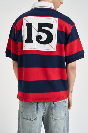 Polo uomo a righe rosse e blu - 4