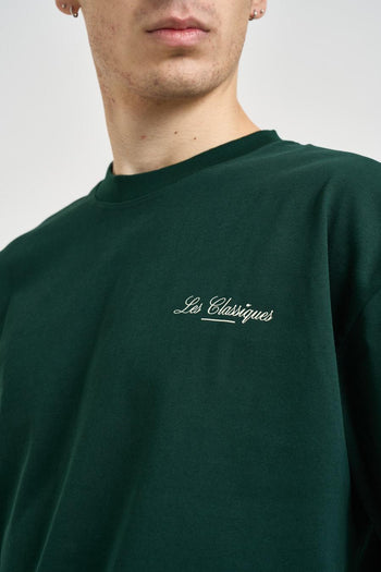 T-shirt uomo girocollo verde bosco - 3