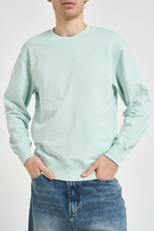 Felpa uomo girocollo verde acqua