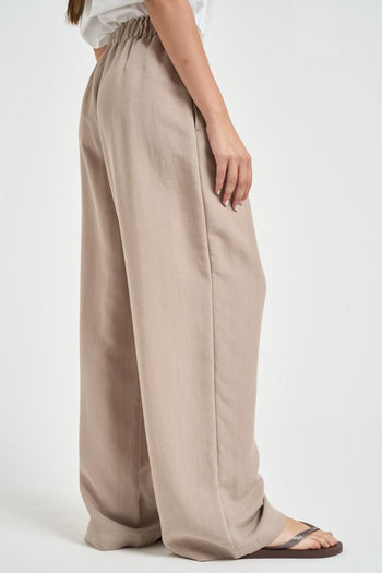 Pantalone donna con pinces beige - 4