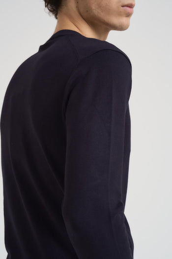Maglia uomo girocollo blu - 5