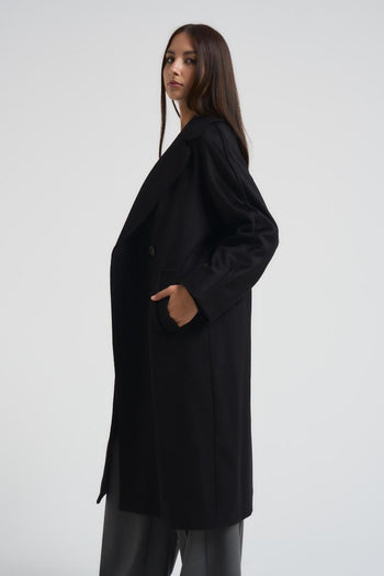 Cappotto doppiopetto Resina donna nero - 4