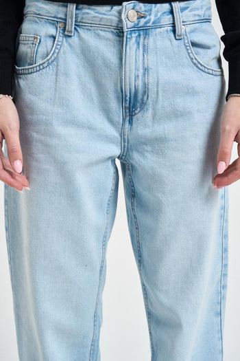 Jeans donna dritto denim chiaro - 6