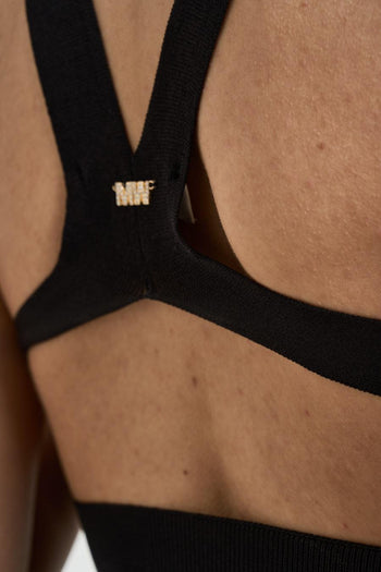 Top donna girocollo nero - 4
