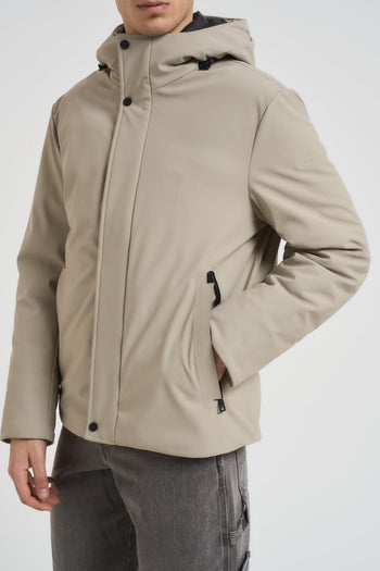 Giubbotto uomo con cappuccio grigio chiaro - 3