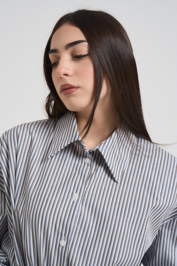 Camicia donna a righe moro - 4