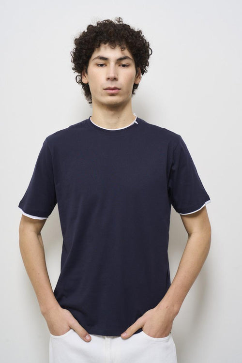 T-shirt uomo girocollo blu