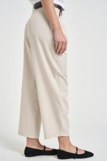 Pantalone donna balloon gesso - 4