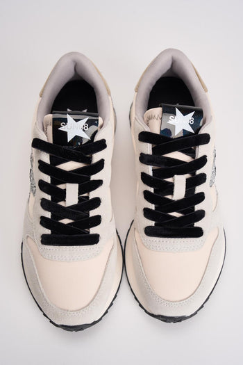 Sneakers donna bianche e grigie con glitter - 6