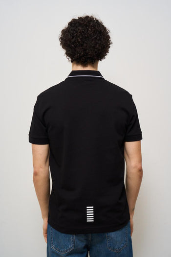 Polo uomo nera con logo - 3