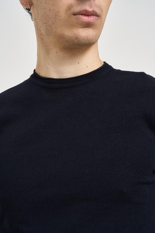 T-shirt uomo in maglia nera - 2