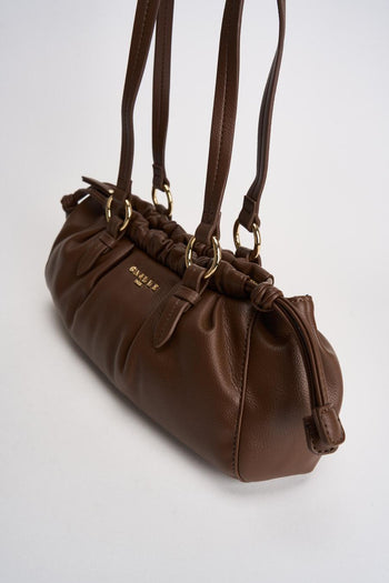 Borsa donna con coulisse marrone - 6
