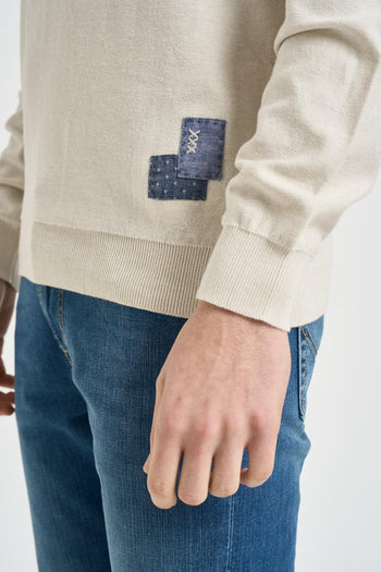 Maglia uomo girocollo ecru - 5