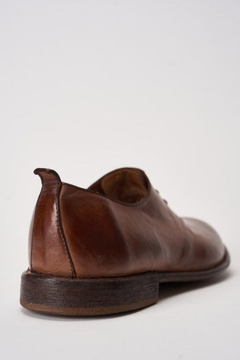 Stringata uomo marrone in pelle - 4
