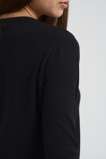 Maglia donna girocollo nera - 4