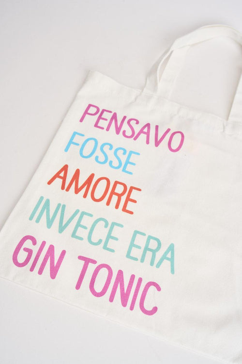 Tote bag donna in tela con stampa - 2