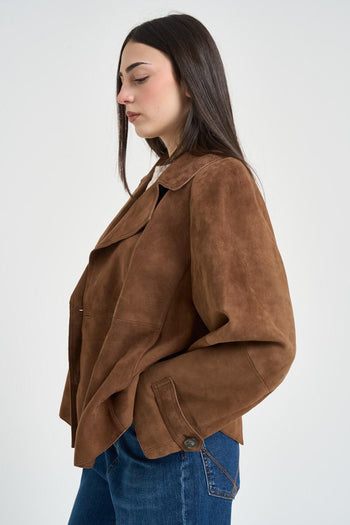 Trench donna Sospiro in suede cuoio - 4
