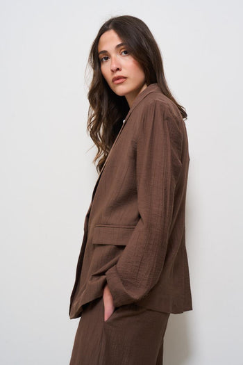 Abito donna goffrato marrone - 4