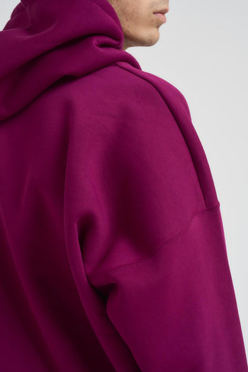 Felpa uomo con cappuccio viola - 6