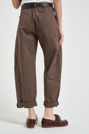 Pantalone donna carrot fit moro - 3