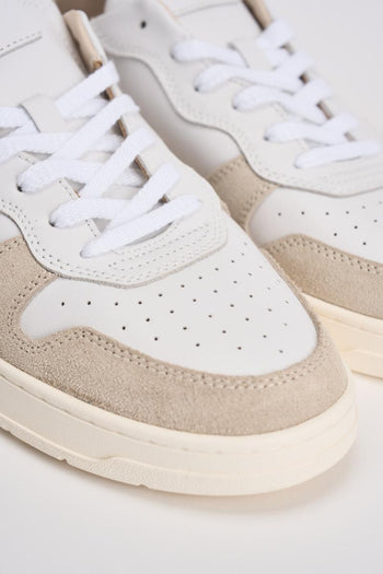 Sneakers uomo Court bianche e beige - 4