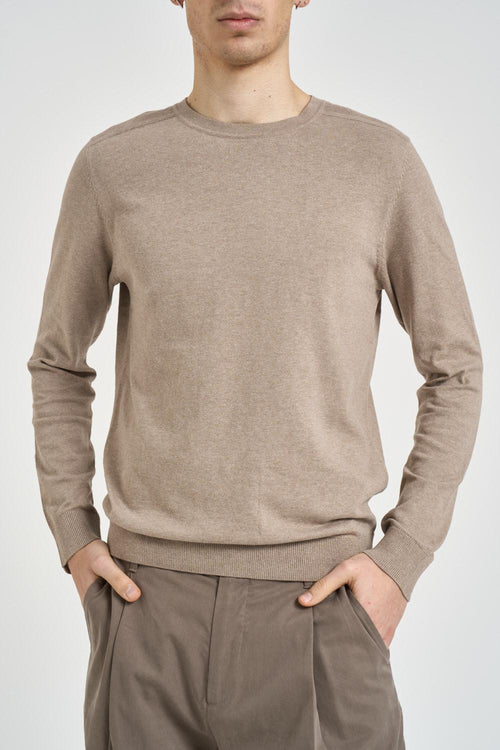 Maglia uomo girocollo beige