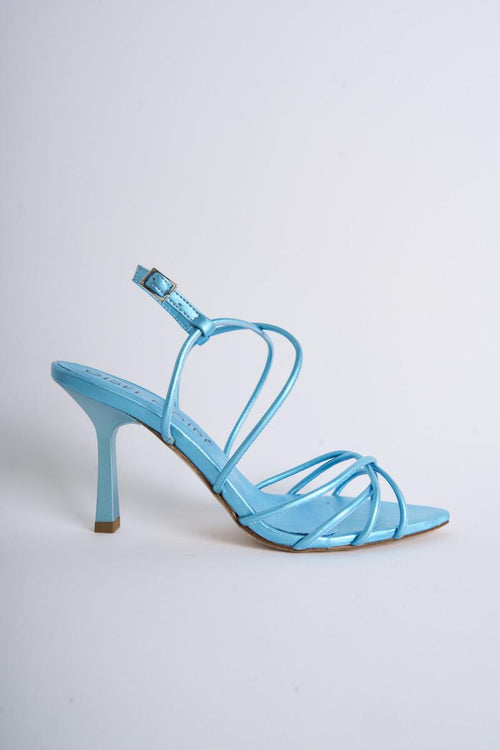 "Neva" sandal in real leather with elongated toe - 1