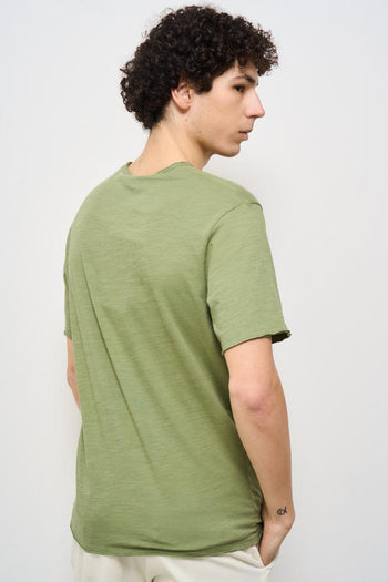T-shirt uomo girocollo verde - 4