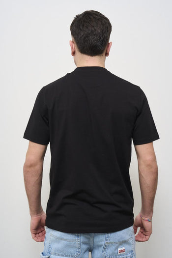 T-shirt uomo girocollo nera - 5