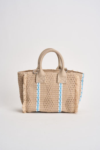 Borsa donna mini traforata beige - 4