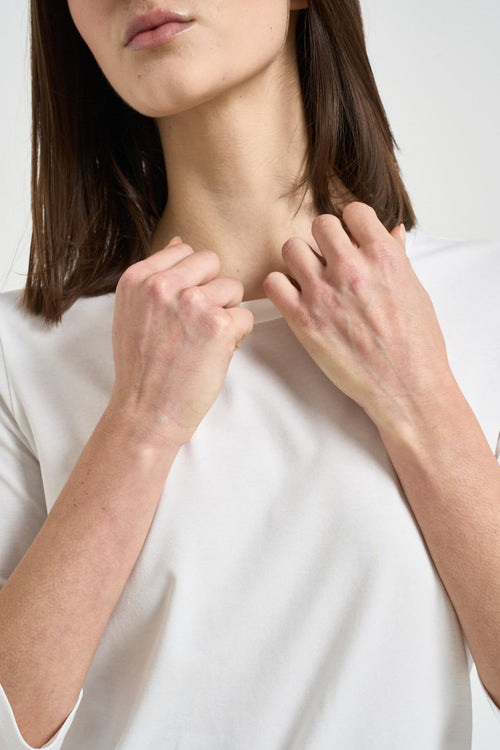 T-shirt donna maniche 3/4 bianca - 2