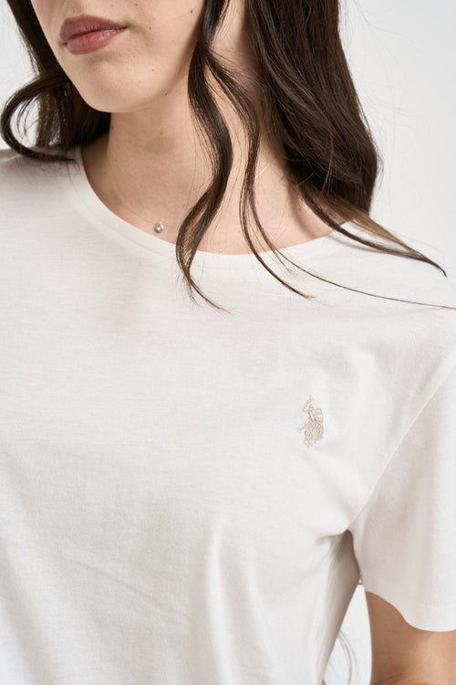 T-shirt donna bianca in cotone - 2