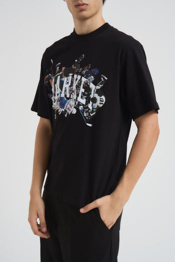 T-shirt uomo girocollo nera - 3