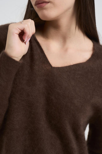 Maglia donna scollo a V moro - 3